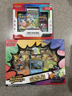 Pokemon Ascended Heroes First Partners Deluxe Pin Collection NEW + Series 2 🔥 - Image 1