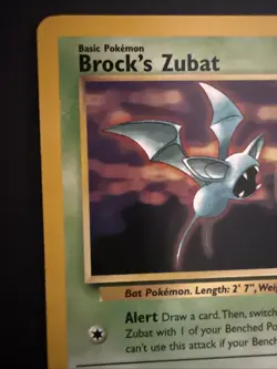 Vintage Brock's Zubat card from the Pokemon Gym Heroes - NM - Image 3
