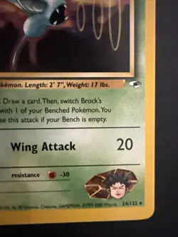 Vintage Brock's Zubat card from the Pokemon Gym Heroes - NM - Image 5