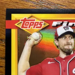 2021 Topps Finest Flashbacks Black Refractor 16/25 Max Scherzer #157 🔥 - Image 4