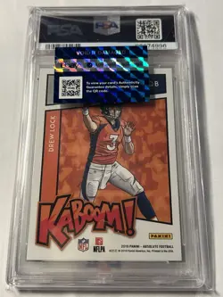 KABOOM DL-2~DREW LOCK RC~PSA-10~2019 Panini Absolute~Seattle Seahawks~Rookie - Image 2