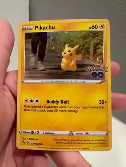 Pikachu 027/078 NM Cosmos Holo Promo Pokemon Go Foil TCG Card NM 1224#252 - Image 1