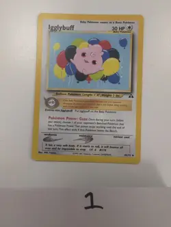 Pokemon TCG Igglybuff Neo Discovery Card 40/75 Regular - Image 1