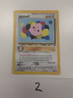 Pokemon TCG Igglybuff Neo Discovery Card 40/75 Regular - Image 3