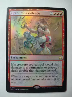 Gratuitous Violence 715 R Foundations Magic: The Gathering Foil Near Mint - Image 1