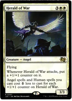 Herald of War 207 Rare Foundations Jumpstart Magic: The Gathering Near Mint - Image 1