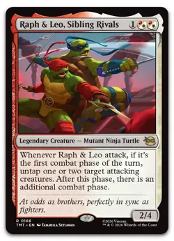 Raph & Leo, Sibling Rivals #166 (NM) Teenage Mutant Ninja Turtles TMT Magic MTG - Image 1