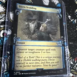 MTG. Stern Scolding. Foil Showcase Scrolls. Lord of the Rings. Pack Fresh - Image 1