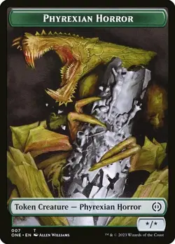 Magic The Gathering MTG PHYREXIAN HORROR TOKEN Phyrexia: All Will Be One NM - Image 1
