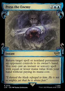MTG Press the Enemy - Foil - Showcase Scrolls, The Lord of the Rings: Tales of M - Image 1