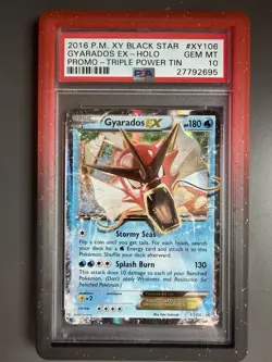 PSA 10 Gyarados EX Holo XY106 2016 Pokemon XY Triple Power Tin Black Star Promo - Image 1