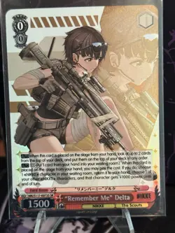 "Remember Me" Delta SR ENGLISH Nikke Goddess of Victory Weiss Schwarz E073S - Image 1