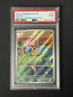 2025 POKEMON SVP PROMO UNOVA VICTINI ILLUSTRATION COLLECTION #208 VICTINI PSA 9 - Image 1
