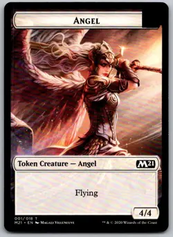 Angel Token 1 Token Core Set 2021 Magic: The Gathering Near Mint - Image 1