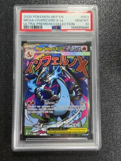Pokemon TCG: 2025 MEP EN-ME UPC BLACK STAR PROMO #023 MEGA CHARIZARD X ex PSA 10 - Image 1