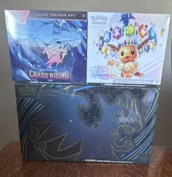 Pokemon TCG ETB Lot: Prismatic Evolutions + Mega Charizard X EX UPC - Image 1