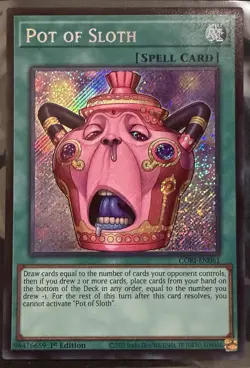 Yu-Gi-Oh! TCG Chaos Origins Pot Of Sloth Secret Rare CORI-EN061 - Image 1