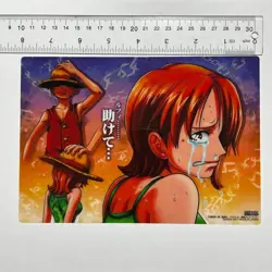 PREORDER Very Rare Nami & Luffy Japanese One Piece Jumbo Clear Card 8" - Image 3