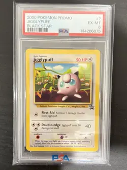 2000 Pokemon TCG Jigglypuff Black Star Promo Card PSA 6 - Image 1