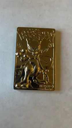 1999 MEWTWO #150 Gold Bar Card Limited Edition Burger King Gold Plated Pokemon - Image 1