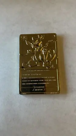 1999 MEWTWO #150 Gold Bar Card Limited Edition Burger King Gold Plated Pokemon - Image 2