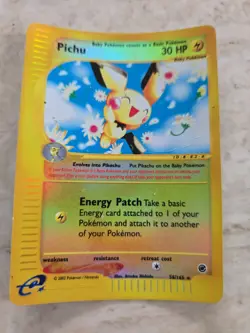 Pichu 58/165 Reverse Holo Rare Expedition Pokemon Card - Image 1