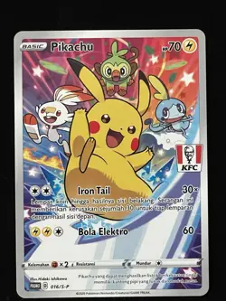 Pikachu 016/S-P KFC Promo Indonesian Pokemon Card - Image 1