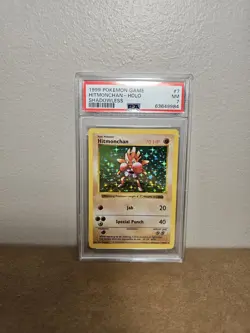 Pokemon Cards - PSA 7 Shadowless Hitmonchan 7/102 - Image 1