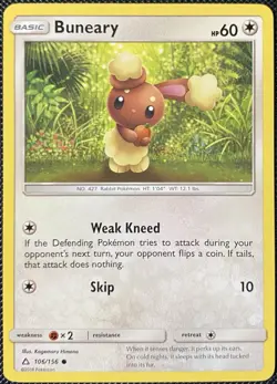 Buneary 106/156 Sm-Ultra Prism Regular - Pokemon Card - Image 1