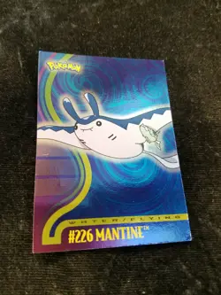 Mantine # 226 Pokemon Card Topps Johto 2001 Super Rare Foil Holo Card - Image 1