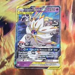 Pokemon Solgaleo & Lunala GX TAG TEAM Cosmic Eclipse 75/236 Ultra Rare Card - Image 1