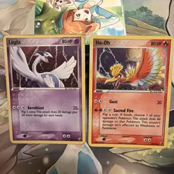 Pokemon TCG EX Unseen Forces Holo Lugia 29/115 & Ho-Oh 27/115 Cards 2005 Lot - Image 1