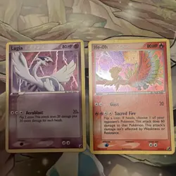 Pokemon TCG EX Unseen Forces Holo Lugia 29/115 & Ho-Oh 27/115 Cards 2005 Lot - Image 2
