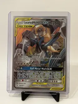 🔥🔥🔥 Lucario and Melmetal GX SM Unbroken Bonds Card 120/214 Tag Team NM/LP - Image 1