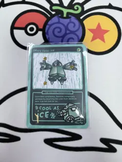 Shiny Cool-Ice 45/90 Pokedoodles Gag-Teams - Fan Art Regice Parody TCG Card 2026 - Image 1