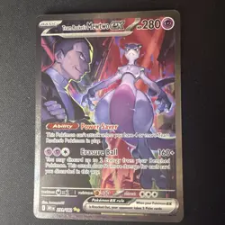 Team Rocket's Mewtwo ex 231/182 SIR Destined Rivals Pokemon Card - Image 3