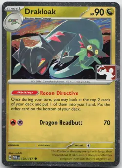 Drakloak 129/167 Holo Common Prize Pack Series Cards Pokemon NM/M Pokemon - Image 1
