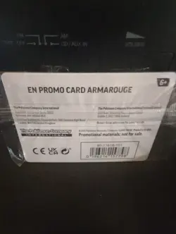 New Rare Armarouge Pokemon Best Buy Promo Card 2026 Pre-release Pitch Black - Image 2
