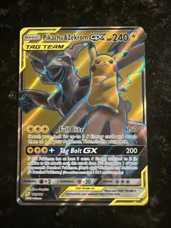 Pikachu & Zekrom GX - 162/181 - Full Art Ultra Rare - Team Up - Pokemon Card LP - Image 1