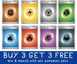 32 Pokemon Energy Cards - choose your type - SVE singles - BUY 3 GET 3 FREE - Image 1