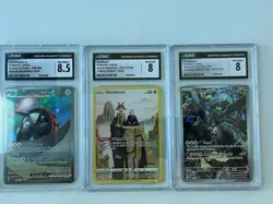 CGC Graded Pokemon 3-Card Lot Iron Treads ex 248/198/Hoothoot TG12/Zekrom - Image 1