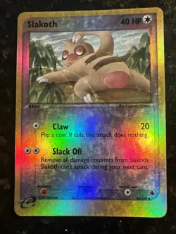 Pokemon Card Ruby & Sapphire Slakoth 45/109 Uncommon Reverse Holo - Image 1