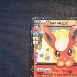 Pokemon Flareon EX Holo Rare Card RC6/RC32 Generations Radiant Collection LP+ - Image 2