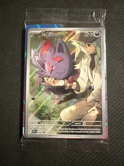 N’s Zorua 189 SV09: Journey Together Black Star Promo Card Sealed - Image 1