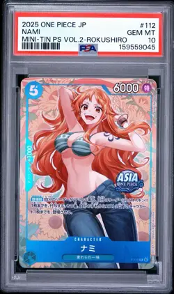One Piece SEQUENTIAL PSA 10 Asia Mini-Tin Rokushiro Promo Nami Nico Robin Bonney - Image 2