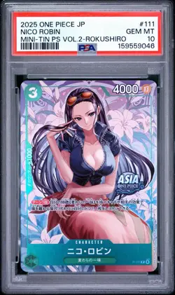 One Piece SEQUENTIAL PSA 10 Asia Mini-Tin Rokushiro Promo Nami Nico Robin Bonney - Image 3