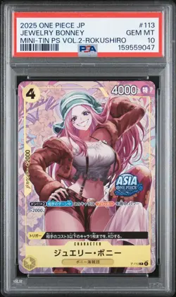 One Piece SEQUENTIAL PSA 10 Asia Mini-Tin Rokushiro Promo Nami Nico Robin Bonney - Image 4