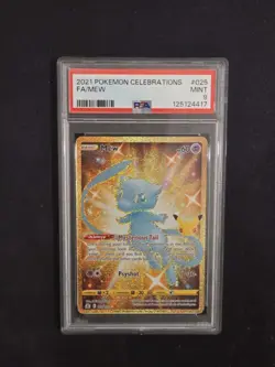 Pokemon TCG - Mew (Secret) Celebrations 025/025 Holo Secret Rare Gold PSA 9 - Image 3