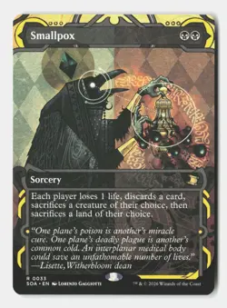 Smallpox 33 Rare Secrets of Strixhaven: Mystical Archive Magic: The Gathering NM - Image 1