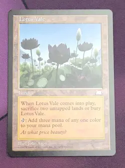 Lotus Vale Weatherlight Land Rare EN 1997 MTG magic the gathering - Image 1